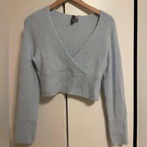 Light blue crop sweater